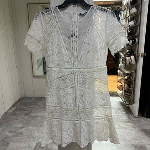white lace dress